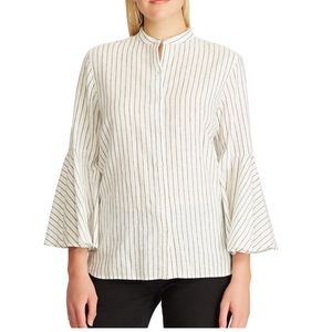 NWT Women’s Chaps Bell Sleeve Linen-Blend Shirt
